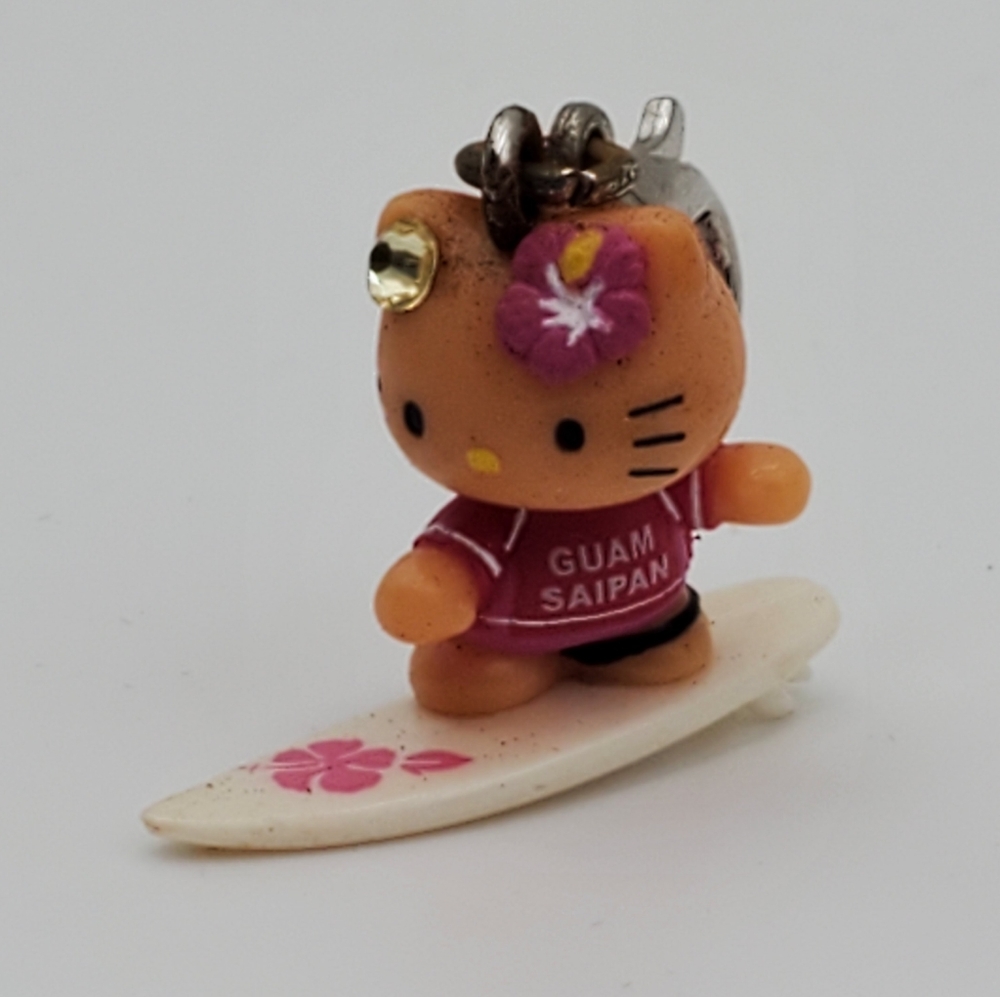 Hello Kitty Sanrio 2007 Surfer Limited Netsuke Mascot Charm Retired